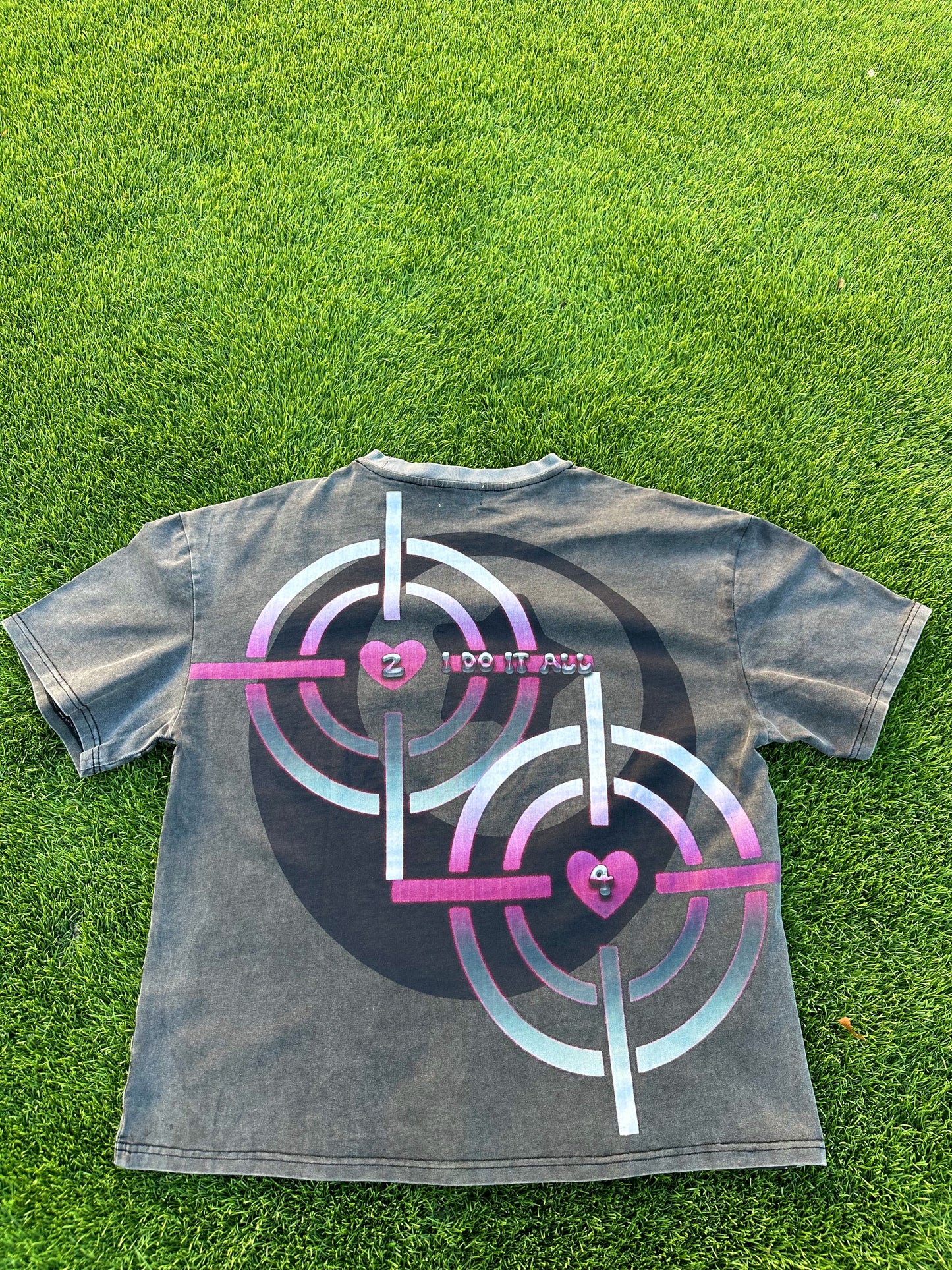 IDIA “SAFE XXX NO STRESS” Acid Washed T-Shirt